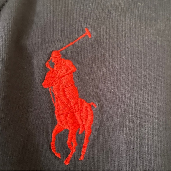 Polo Ralph Lauren Big Pony Navy & Grey Full Zip Hoodie Sweatshirt XL/TG 18-20 - Picture 4 of 15